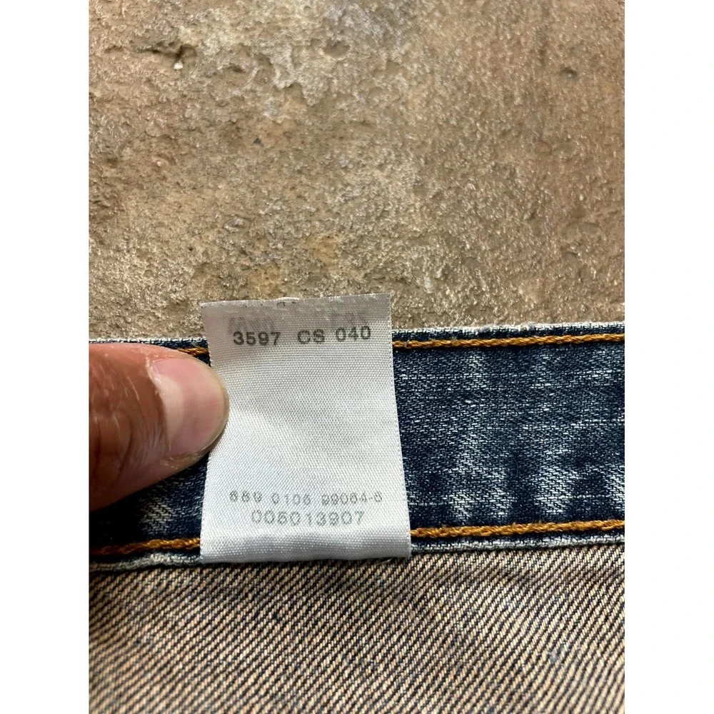 Levi's 501 Straight Jeans Men 40x32 Blue Denim Logo Cotton High Rise Regular Fit